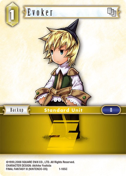 (105) Final Fantasy TCG Opus I Single: Evoker (1-105) Holo Common