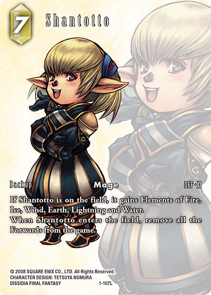 (107) Final Fantasy TCG Opus I Single: Shantotto (1-107) (V.2) Holo Legend