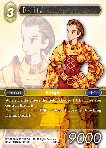 (112) Final Fantasy TCG Opus I Single: Delita (1-112) Holo Rare