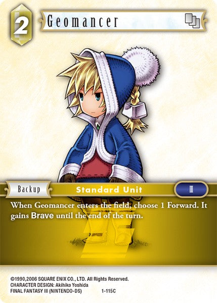 (115) Final Fantasy TCG Opus I Single: Geomancer (1-115) Holo Common