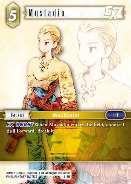 (118) Final Fantasy TCG Opus I Single: Mustadio (1-118)  Rare