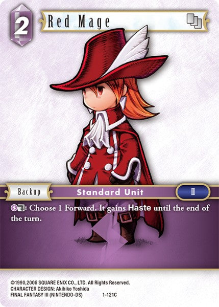 (121) Final Fantasy TCG Opus I Single: Red Mage (1-121)  Common