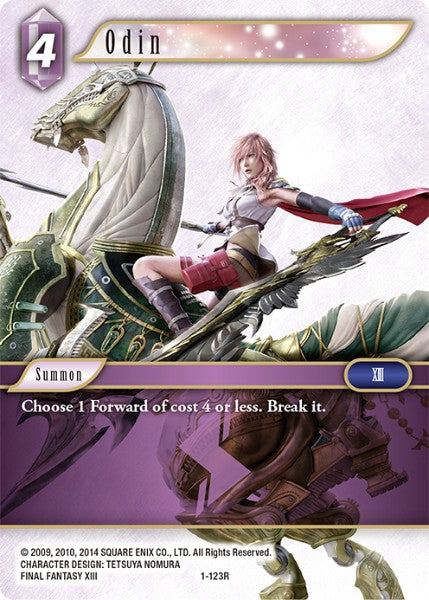 (123) Final Fantasy TCG Opus I Single: Odin (1-123) Holo Rare