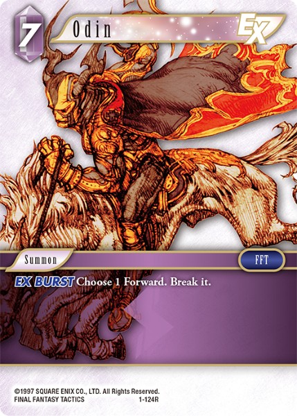 (124) Final Fantasy TCG Opus I Single: Odin (1-124)  Rare