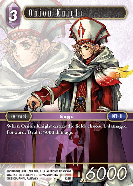 (125) Final Fantasy TCG Opus I Single: Onion Knight (1-125) Holo Rare