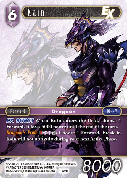 (127) Final Fantasy TCG Opus I Single: Kain (1-127) Holo Hero