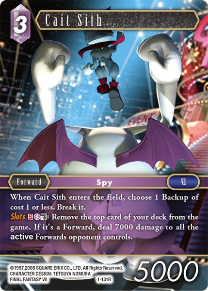 (131) Final Fantasy TCG Opus I Single: Cait Sith (1-131) Holo Rare