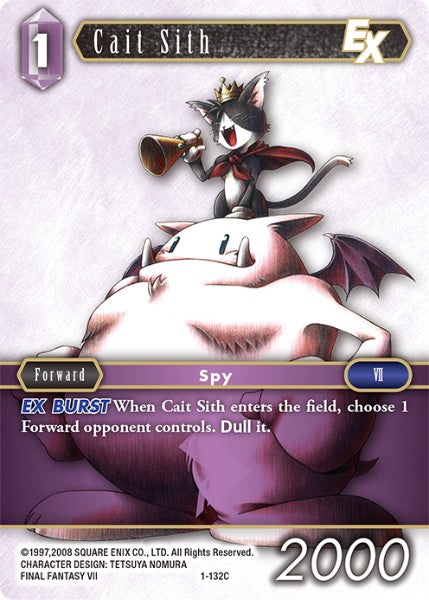 (132) Final Fantasy TCG Opus I Single: Cait Sith (1-132)  Common