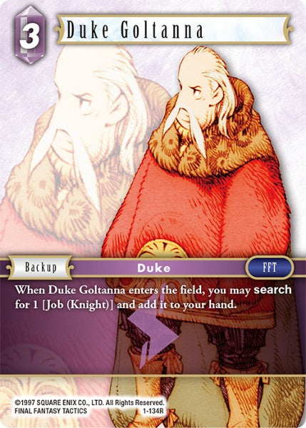 (134) Final Fantasy TCG Opus I Single: Duke Goltanna (1-134) Holo Rare