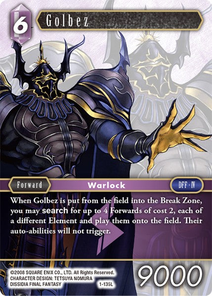 (135) Final Fantasy TCG Opus I Single: Golbez (1-135) Holo Legend