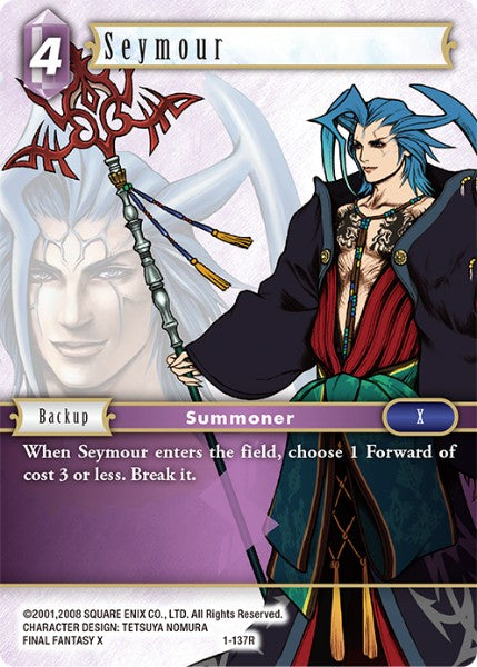 (137) Final Fantasy TCG Opus I Single: Seymour (1-137) Holo Rare
