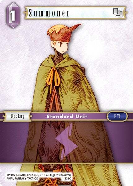 (138) Final Fantasy TCG Opus I Single: Summoner (1-138) Holo Common