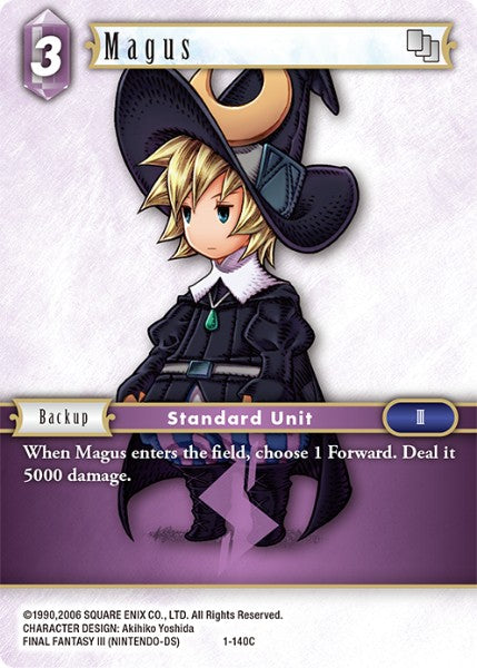 (140) Final Fantasy TCG Opus I Single: Magus (1-140) Holo Common
