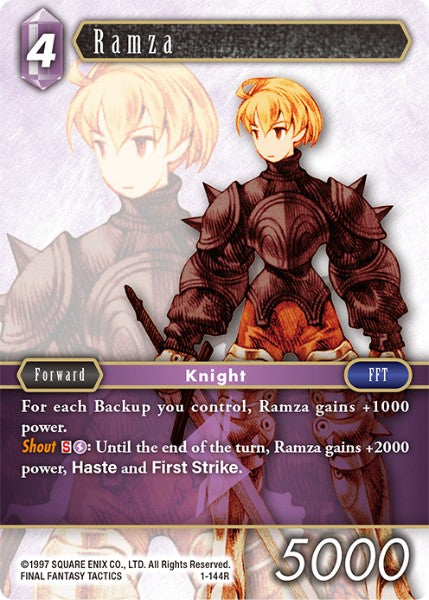 (144) Final Fantasy TCG Opus I Single: Ramza (1-144) Holo Rare