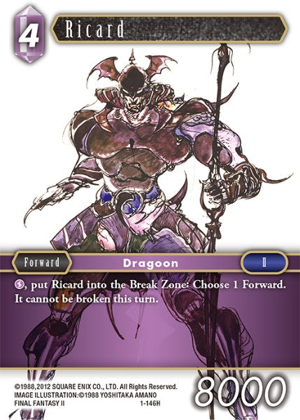 (146) Final Fantasy TCG Opus I Single: Ricard (1-146)  Hero