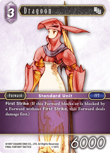 (147) Final Fantasy TCG Opus I Single: Dragoon (1-147) Holo Common