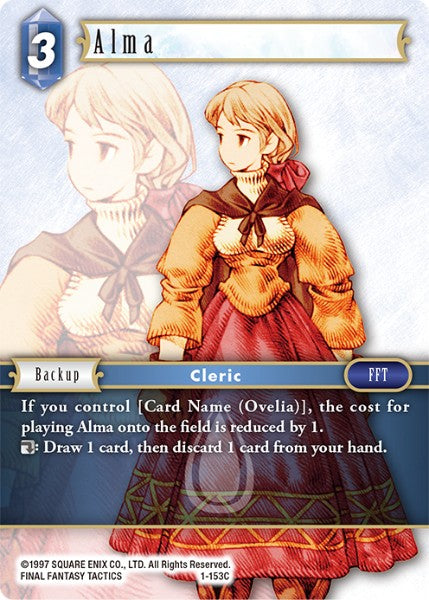 (153) Final Fantasy TCG Opus I Single: Alma (1-153) Holo Common