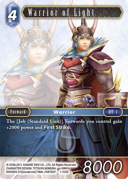 (155) Final Fantasy TCG Opus I Single: Warrior of Light (1-155) Holo Rare