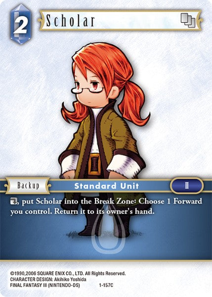 (157) Final Fantasy TCG Opus I Single: Scholar (1-157) Holo Common