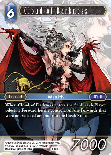 (158) Final Fantasy TCG Opus I Single: Cloud of Darkness (1-158) Holo Hero