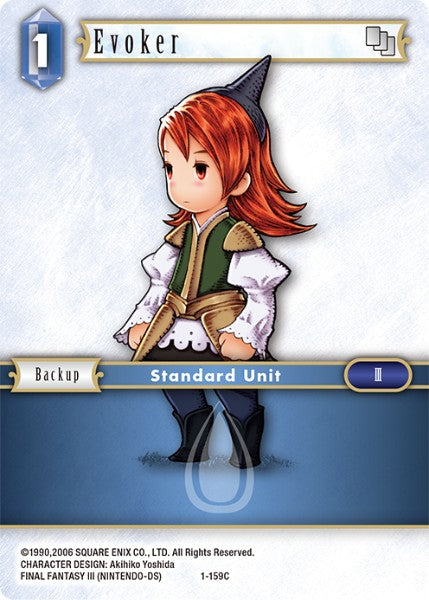 (159) Final Fantasy TCG Opus I Single: Evoker (1-159) Holo Common