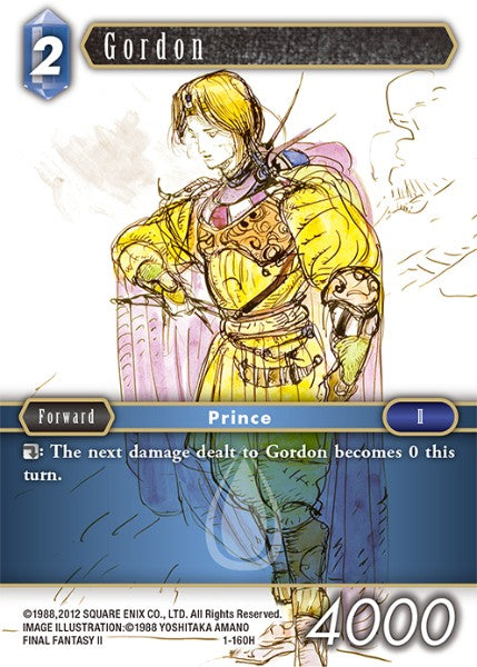 (160) Final Fantasy TCG Opus I Single: Gordon (1-160) Holo Hero