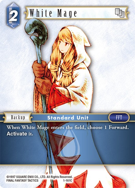 (161) Final Fantasy TCG Opus I Single: White Mage (1-161) Holo Common