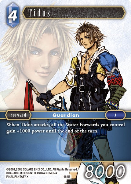 (164) Final Fantasy TCG Opus I Single: Tidus (1-164)  Rare