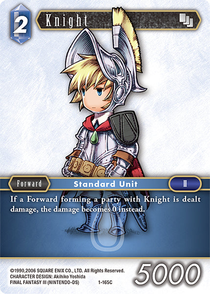 (165) Final Fantasy TCG Opus I Single: Knight (1-165)  Common