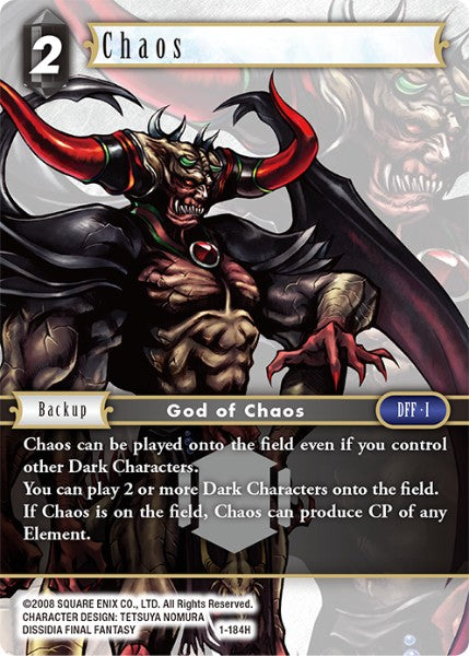 (184) Final Fantasy TCG Opus I Single: Chaos (1-184) Holo Hero
