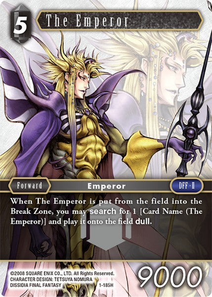 (185) Final Fantasy TCG Opus I Single: The Emperor (1-185) Holo Hero