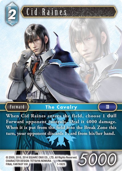 (192) Final Fantasy TCG Opus I Single: Cid Raines (1-192) Holo Starter