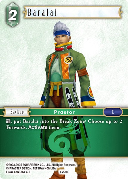 (200) Final Fantasy TCG Opus I Single: Baralai (1-200) Holo Starter