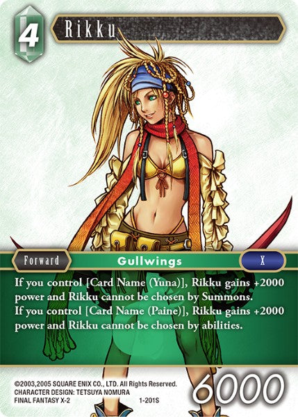 (201) Final Fantasy TCG Opus I Single: Rikku (1-201) Holo Starter