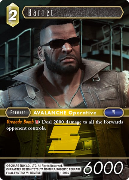 (205) Final Fantasy TCG Opus I Single: Barret (1-205)  Starter