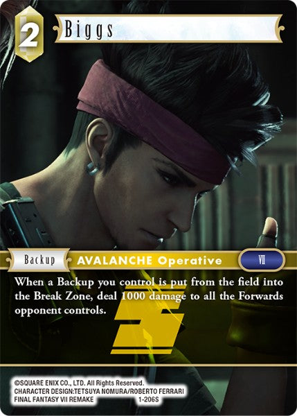 (206) Final Fantasy TCG Opus I Single: Biggs (1-206) Holo Starter
