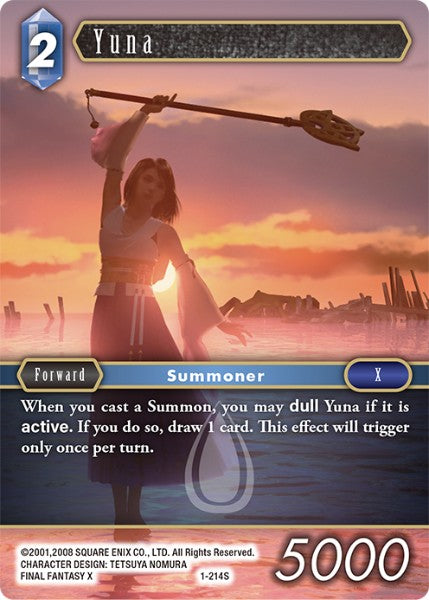 (214) Final Fantasy TCG Opus I Single: Yuna (1-214) Holo Starter