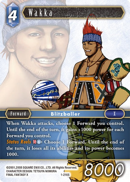 (216) Final Fantasy TCG Opus I Single: Wakka (1-216) Holo Starter