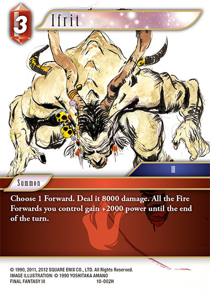 (002) Final Fantasy TCG Opus X: Ancient Champions Single: Ifrit (10-002) Holo Hero