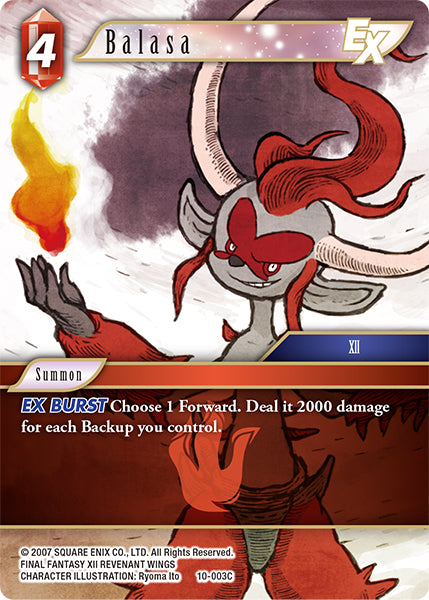 (003) Final Fantasy TCG Opus X: Ancient Champions Single: Balasa (10-003) (V.1) Holo Common