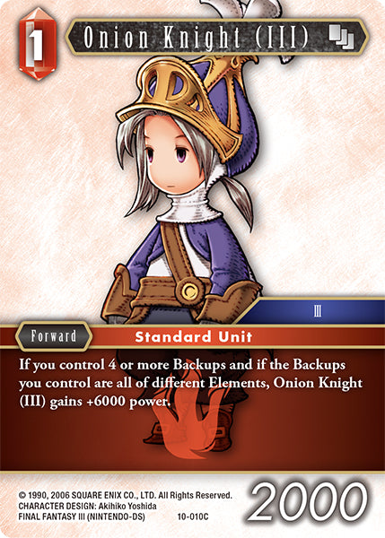 (010) Final Fantasy TCG Opus X: Ancient Champions Single: Onion Knight (III) (10-010) Holo Common