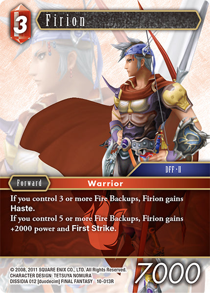 (013) Final Fantasy TCG Opus X: Ancient Champions Single: Firion (10-013) Holo Rare