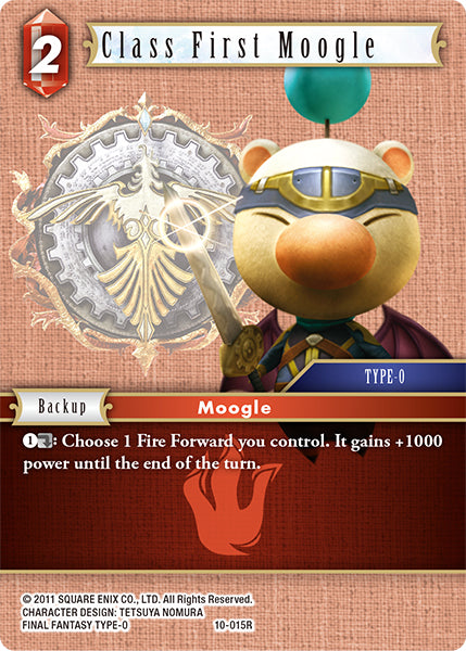 (015) Final Fantasy TCG Opus X: Ancient Champions Single: Class First Moogle (10-015) Holo Rare