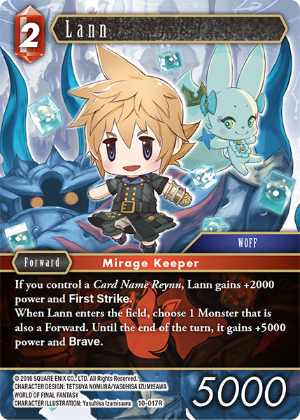 (017) Final Fantasy TCG Opus X: Ancient Champions Single: Lann (10-017) (V.1) Holo Rare