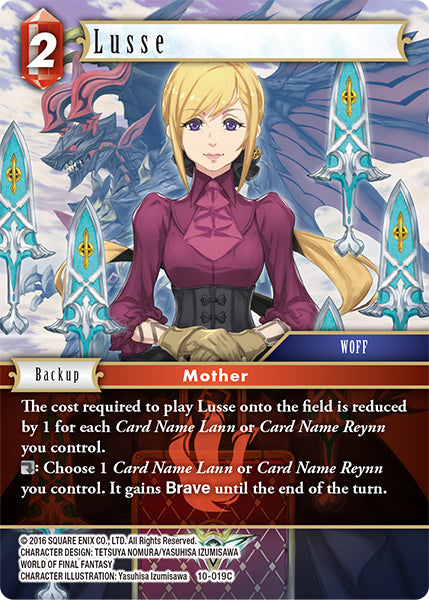 (019) Final Fantasy TCG Opus X: Ancient Champions Single: Lusse (10-019) (V.1) Holo Common