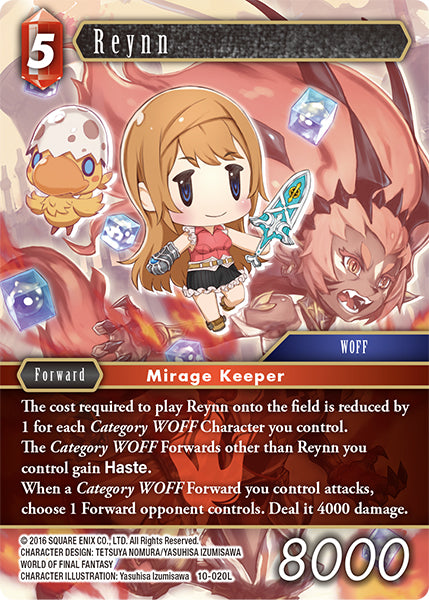 (020) Final Fantasy TCG Opus X: Ancient Champions Single: Reynn (10-020) (V.1) Holo Legend