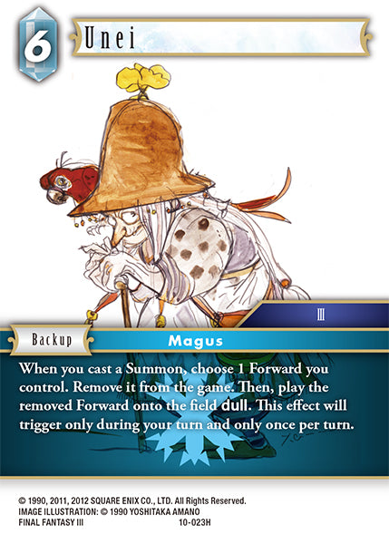 (023) Final Fantasy TCG Opus X: Ancient Champions Single: Unei (10-023) Holo Hero