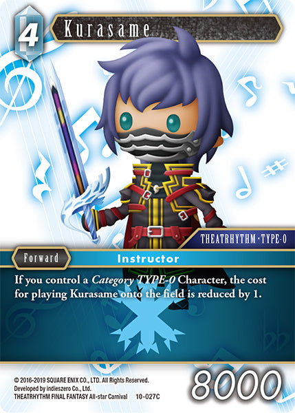 (027) Final Fantasy TCG Opus X: Ancient Champions Single: Kurasame (10-027) Holo Common