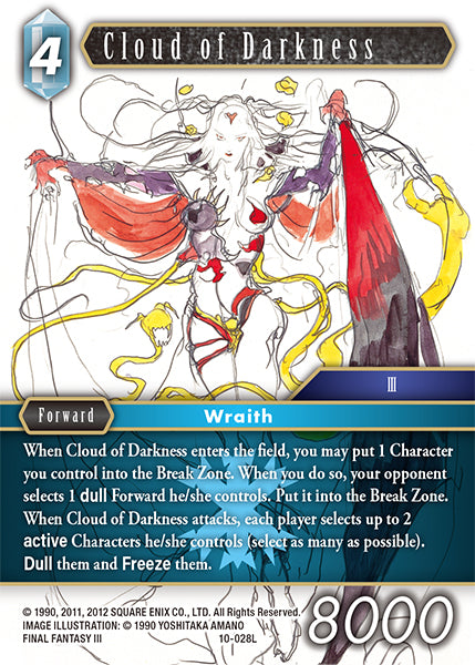 (028) Final Fantasy TCG Opus X: Ancient Champions Single: Cloud of Darkness (10-028) Holo Legend