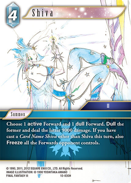 (030) Final Fantasy TCG Opus X: Ancient Champions Single: Shiva (10-030) Holo Hero
